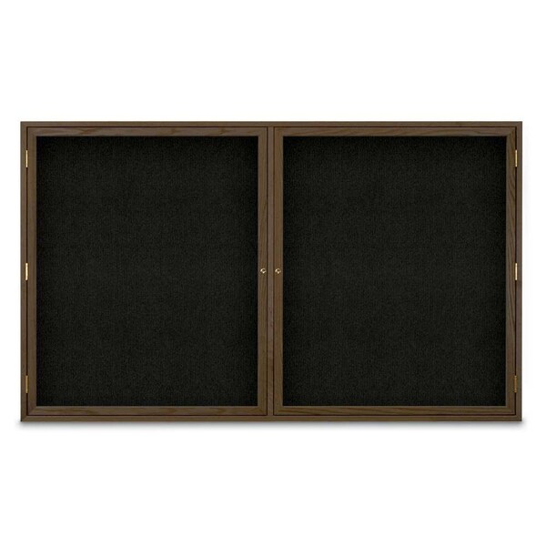 Sliding Door Indoor Enclosed Corkboard, 7, UV9028ACS-BLACK-FORBO